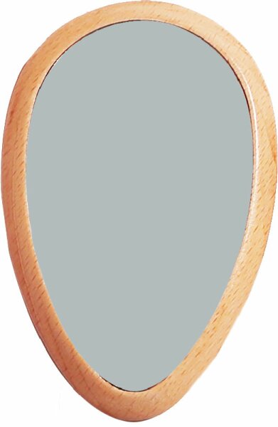 Bachca Wooden Hand Miroir + Cotton Pouch Kosmetikspiegel