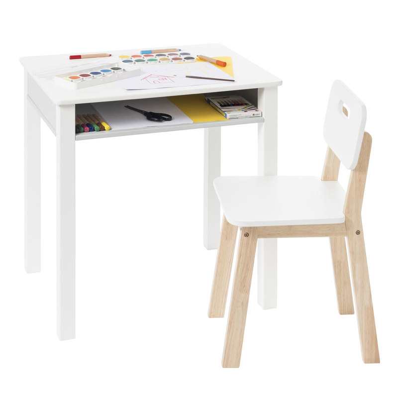 Chaise primaire blanche et naturelle Oxybul