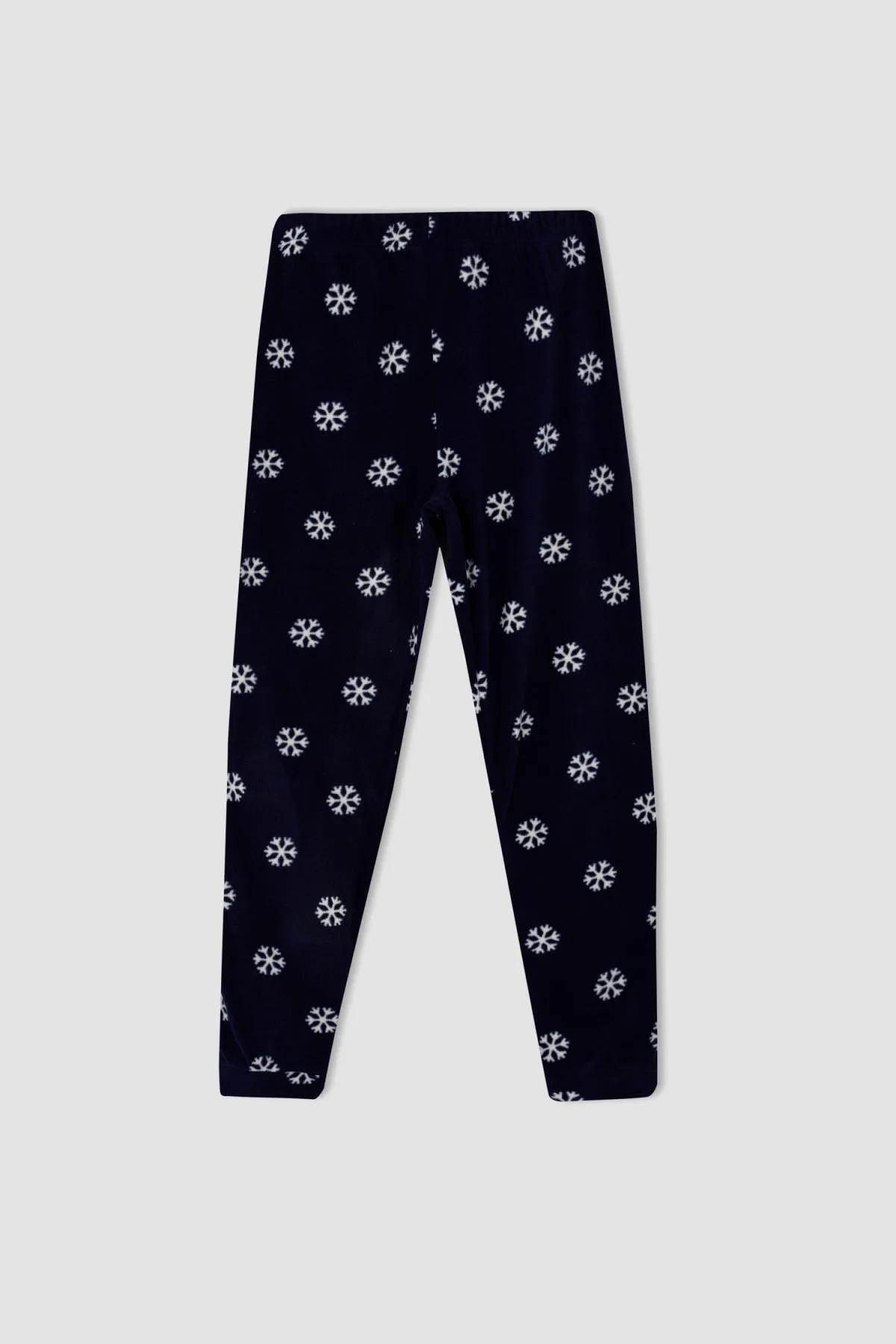 DeFacto  Fall In Love Fleece-Pyjamahose mit normaler Passform, weihnachtlichem Schneeflockenmuster