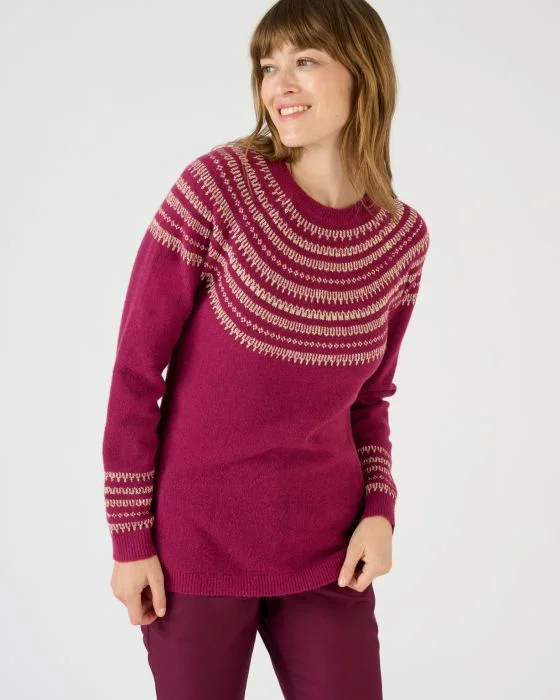 Pull jacquard brillant