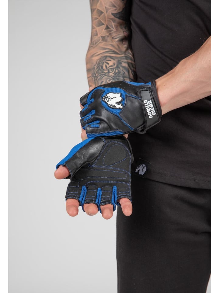 Gorilla Wear Trainingshandschuhe - Mitchell - Schwarz/Blau günstig kaufen