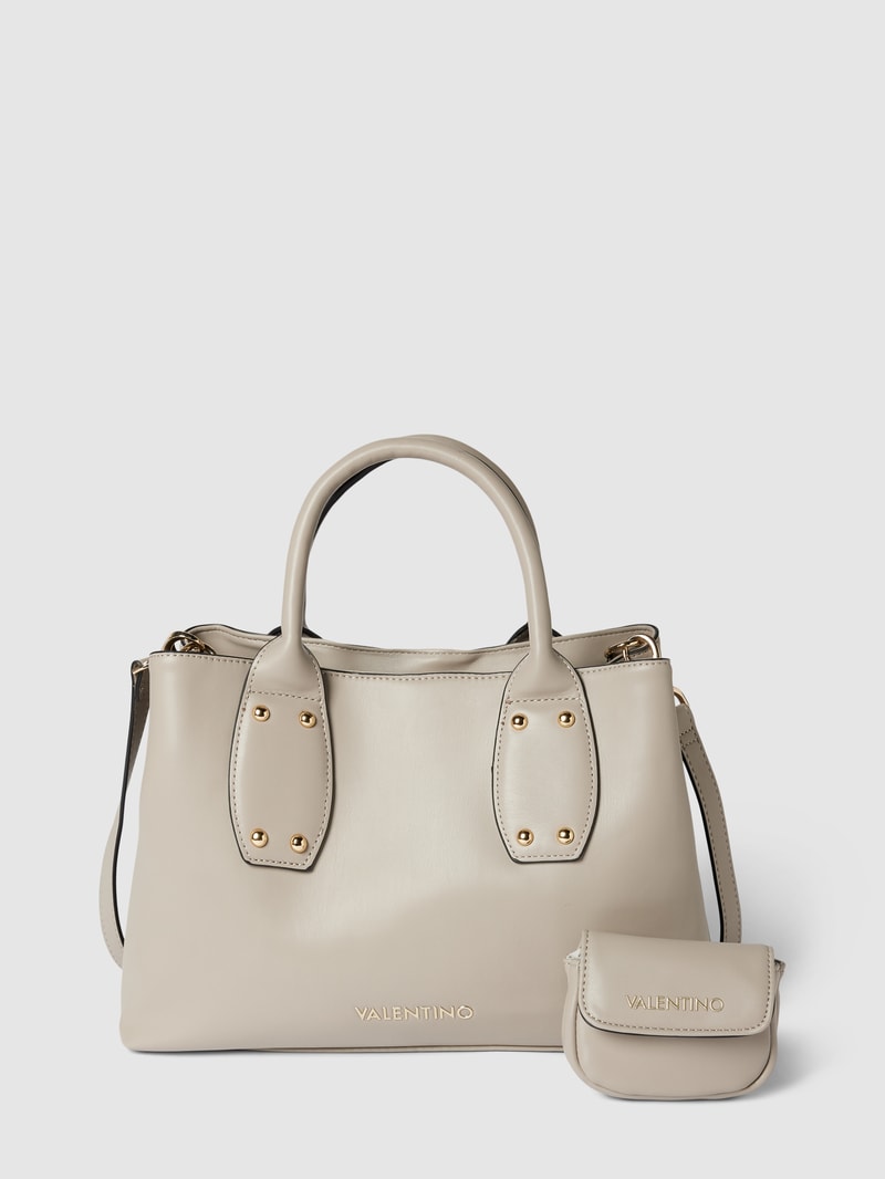 Handtasche in Leder-Optik Modell 'CHAMONIX' in hellgrau