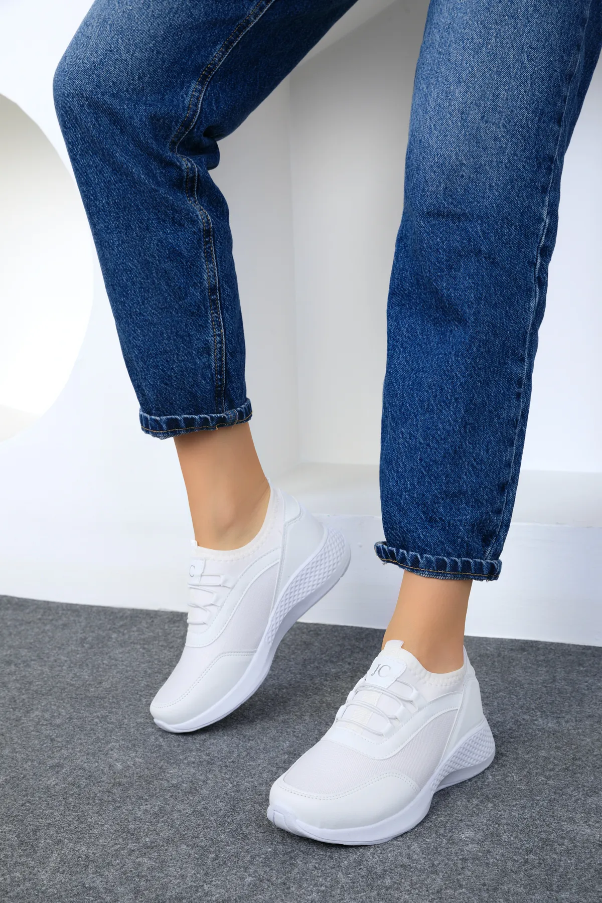 SOHO  Weiß-Weiße Damen Sneaker 15226
