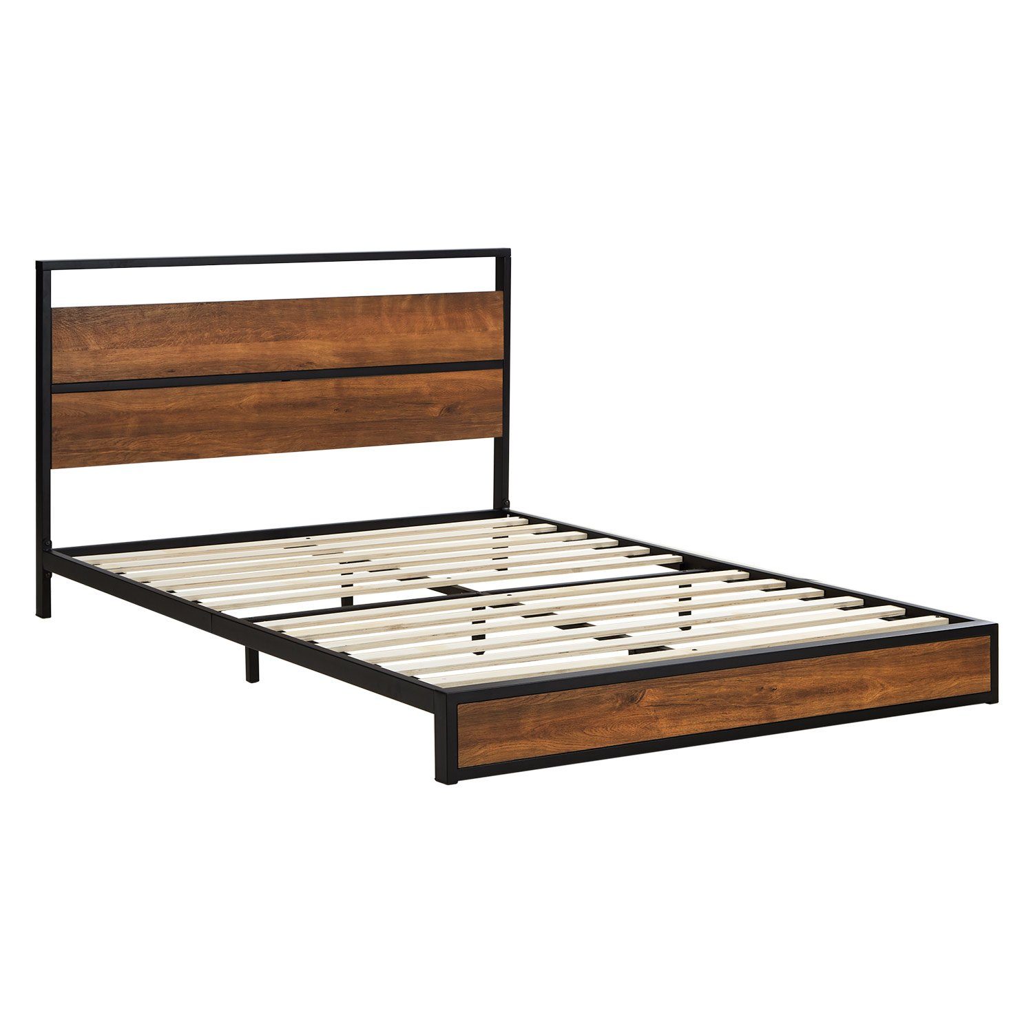 Homestyle4u Metallbett Doppelbett 140x200 Lattenrost Matratze
