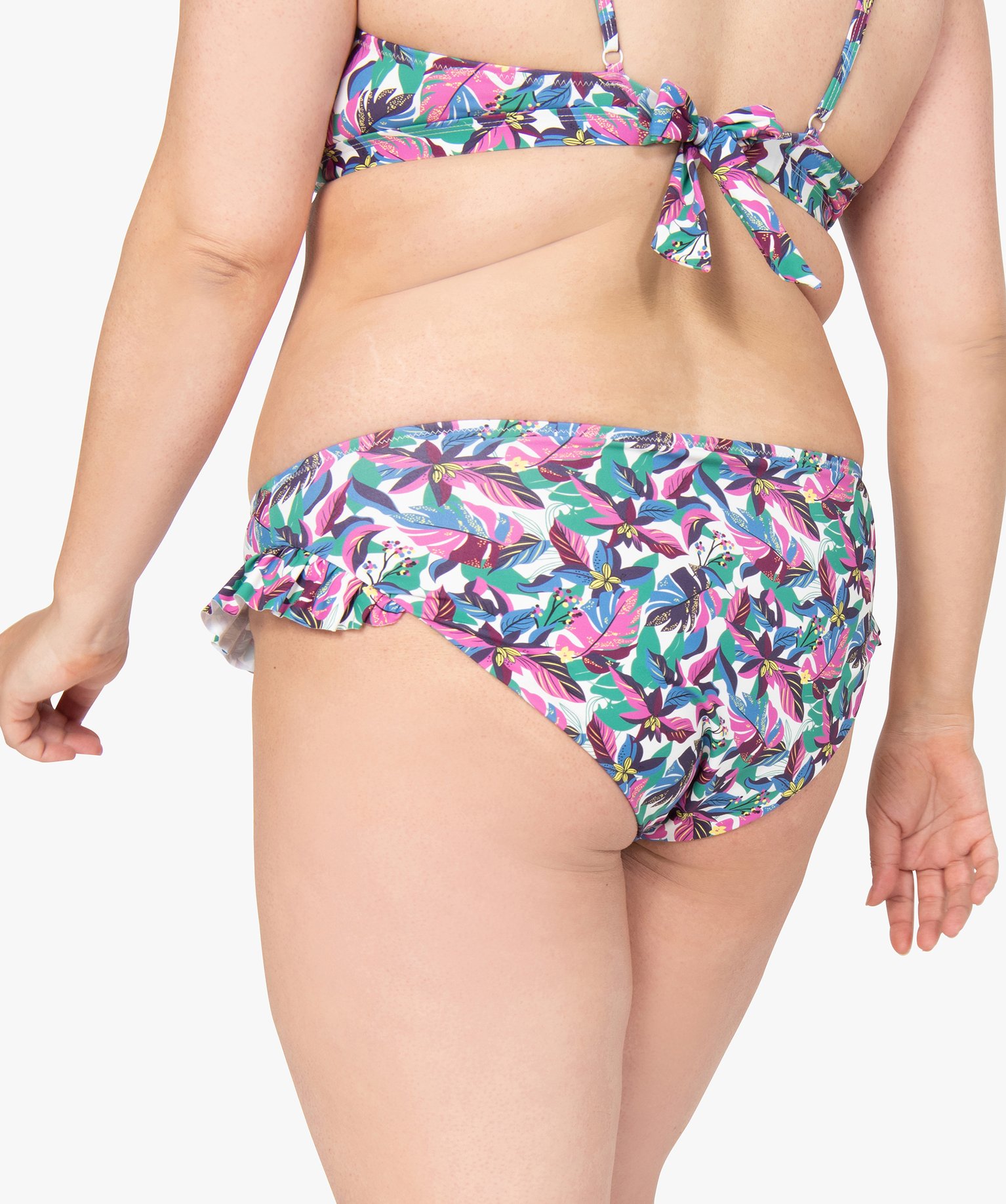 Bas de maillot de bain femme grande taille imprimé avec vol... imprime | GEMO