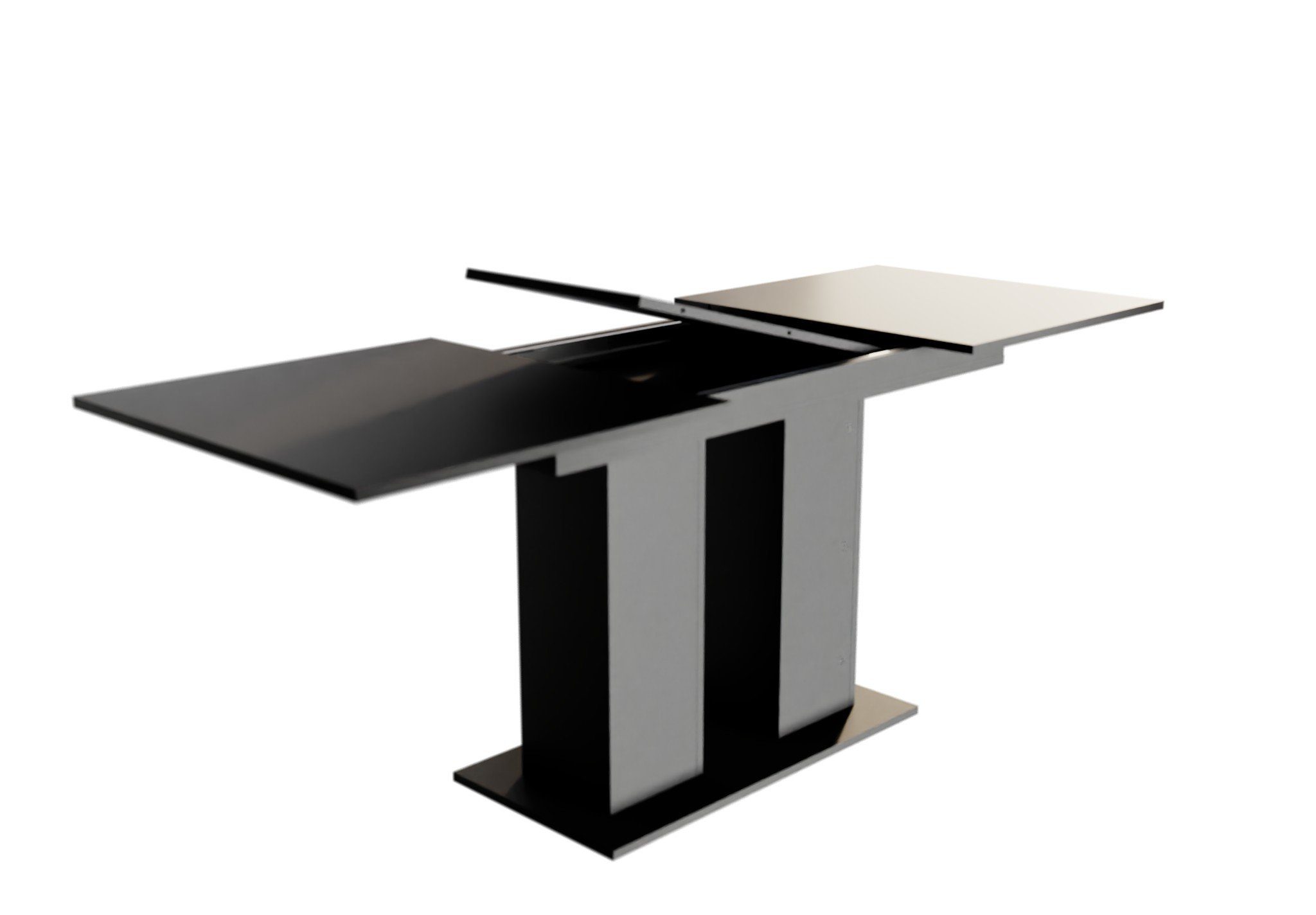 Fun Möbel Eckbankgruppe Eckbankgruppe „BLAKE“ Größe 168x128cm mit Tisch Schwarz, ausziehbarer Tisch