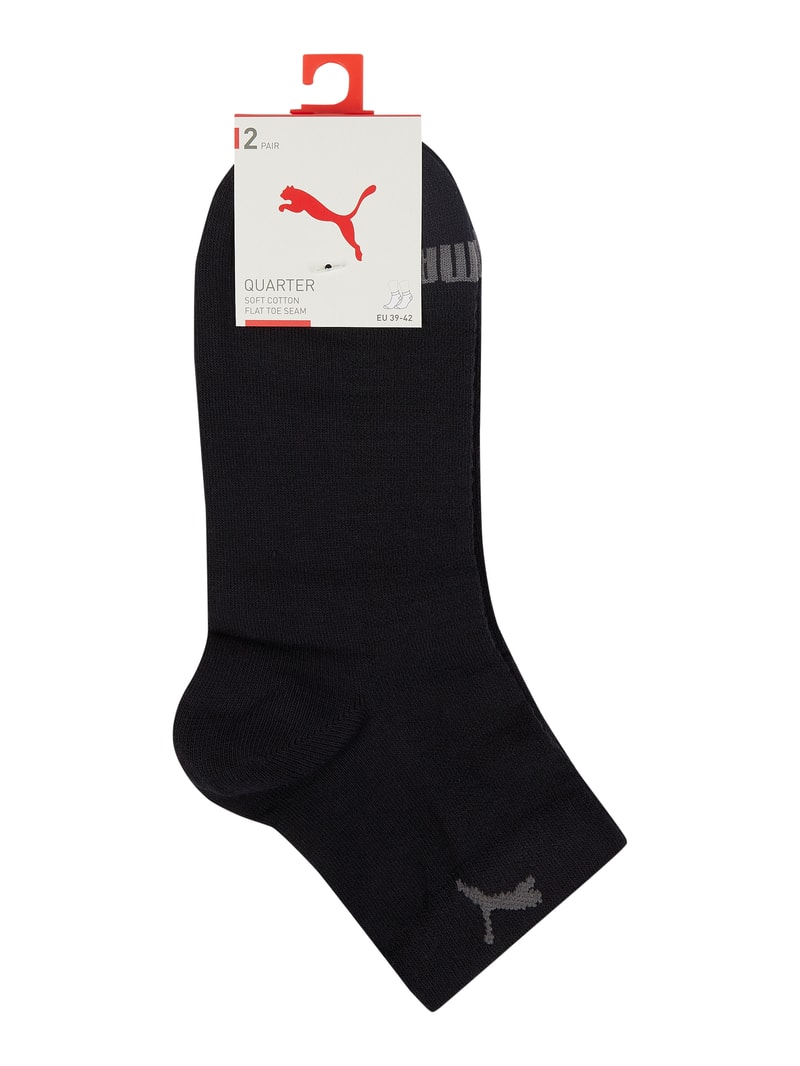 Socken mit Stretch-Anteil im 2er-Pack in schwarz