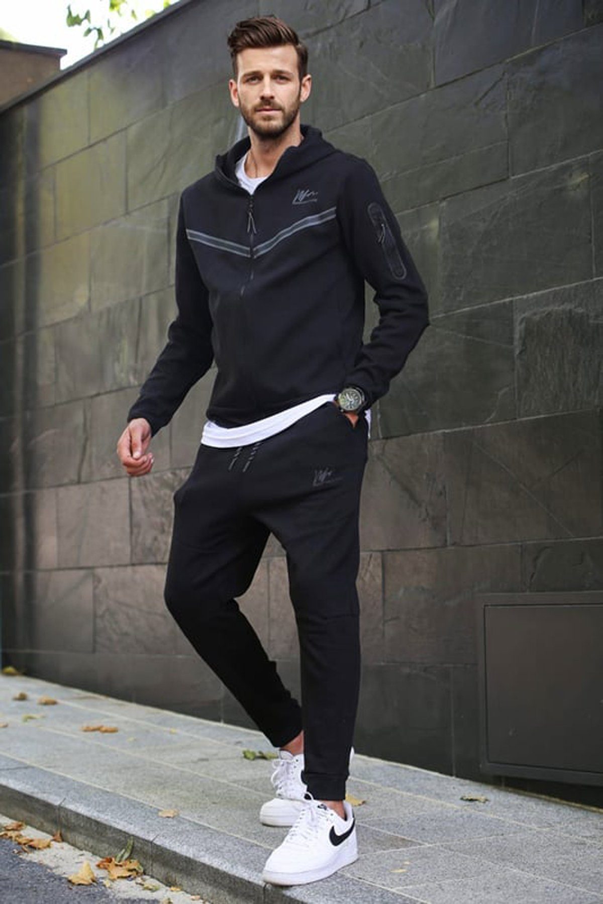 STYLEOVER Trainingsanzug Bedrucktes Trainingsanzug-Set mit Kapuze