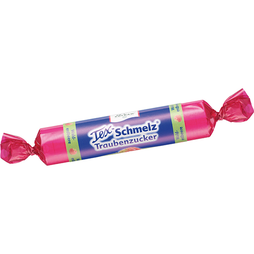 SOLDAN Tex Schmelz Traubenzucker Walderdbeere Rol.  33 g