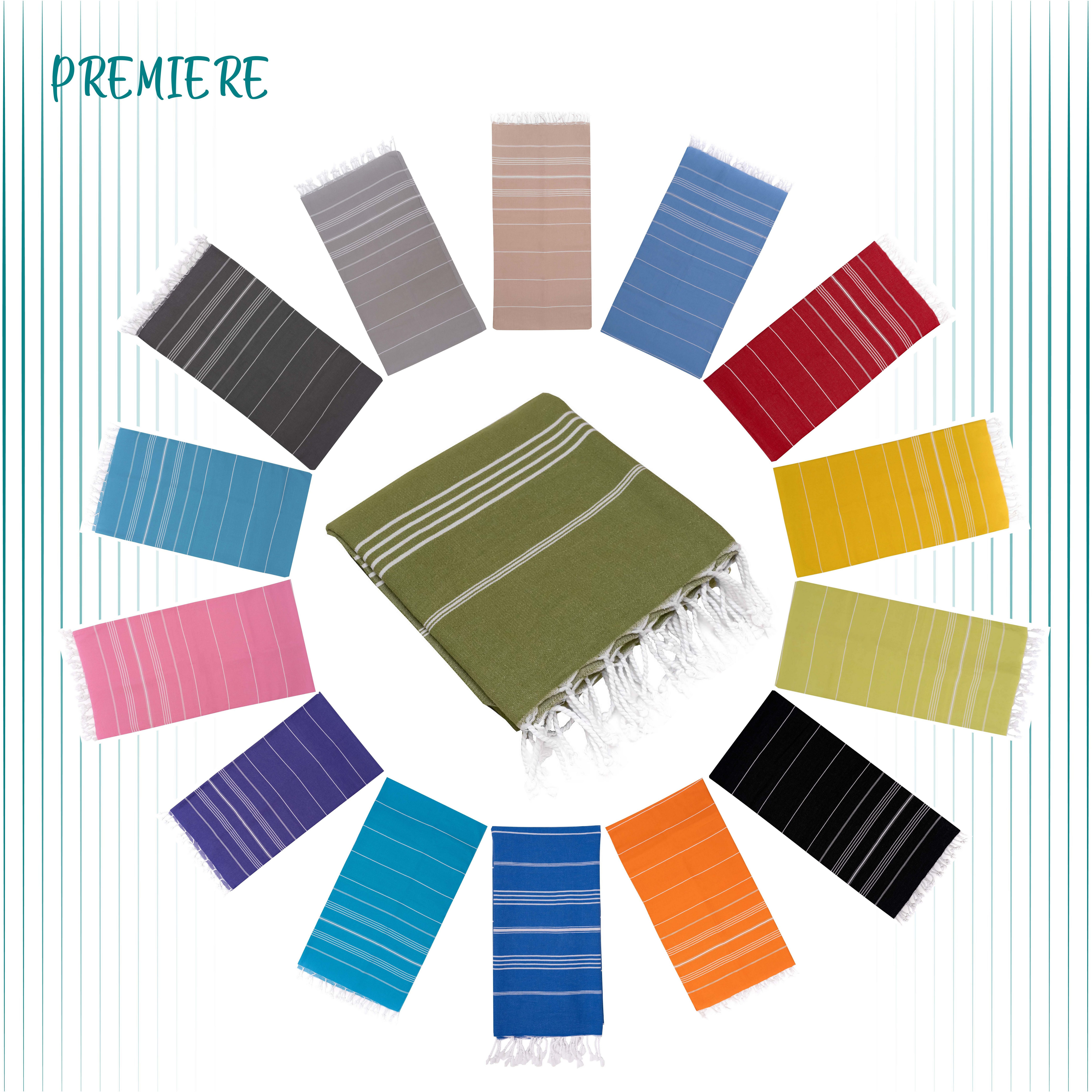 Turquoise Home Hamamtuch Premiere Strandtuch 100x180cm XL dünn und leicht Saunahandtuch, (1-St)