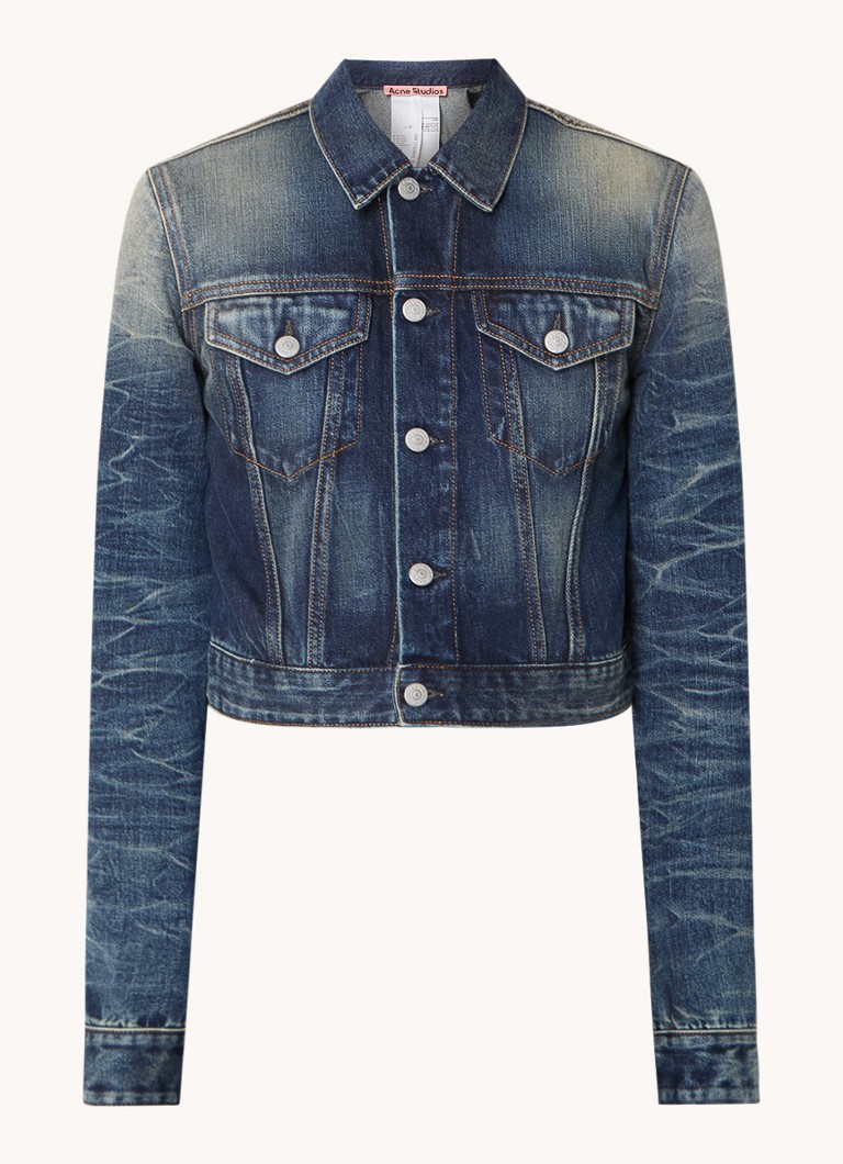 Giacca corta in denim di Acne Studios in misto cotone biologico