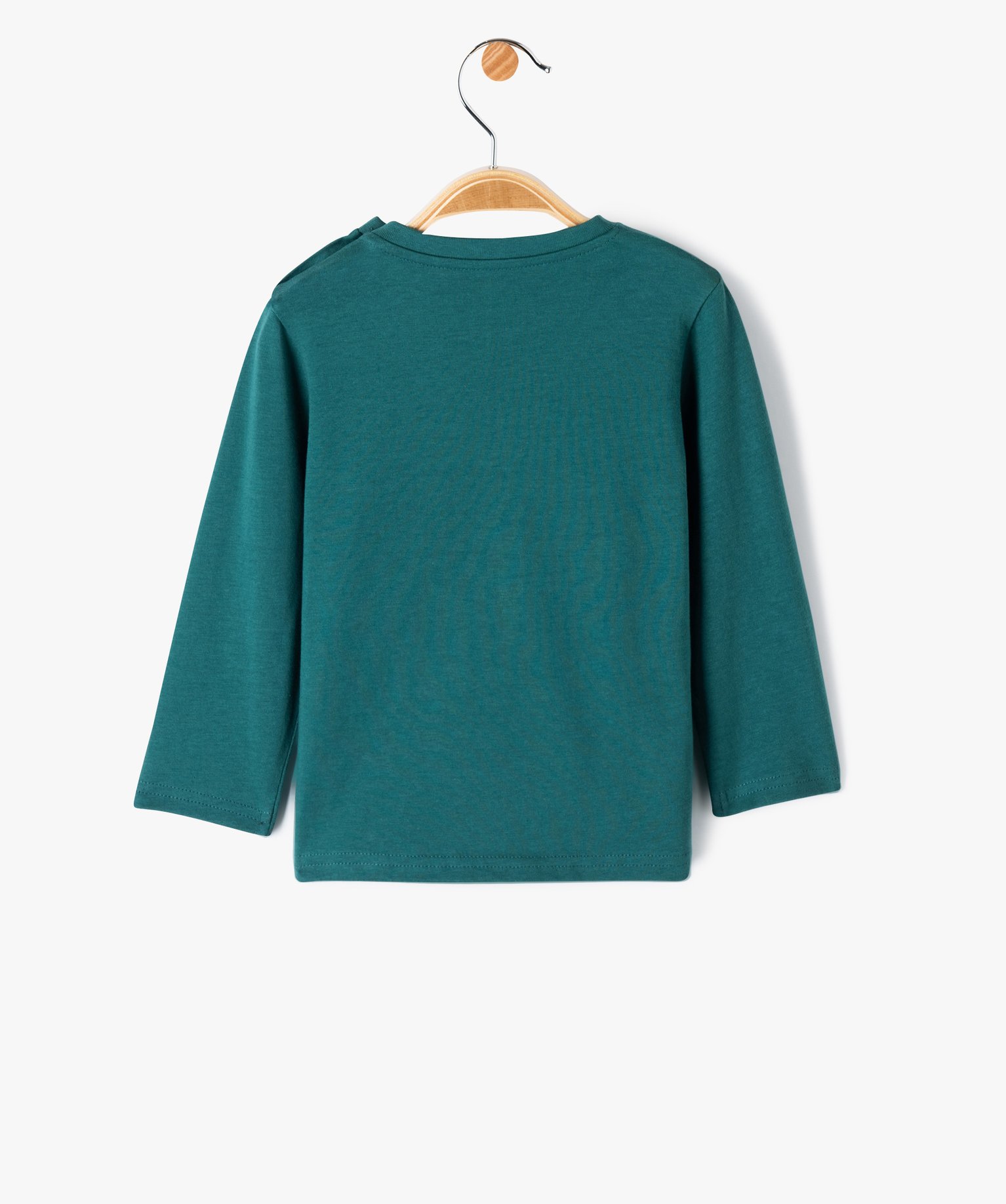 Tee-shirt imprimé à manches longues en coton bébé Garçon vert | GEMO