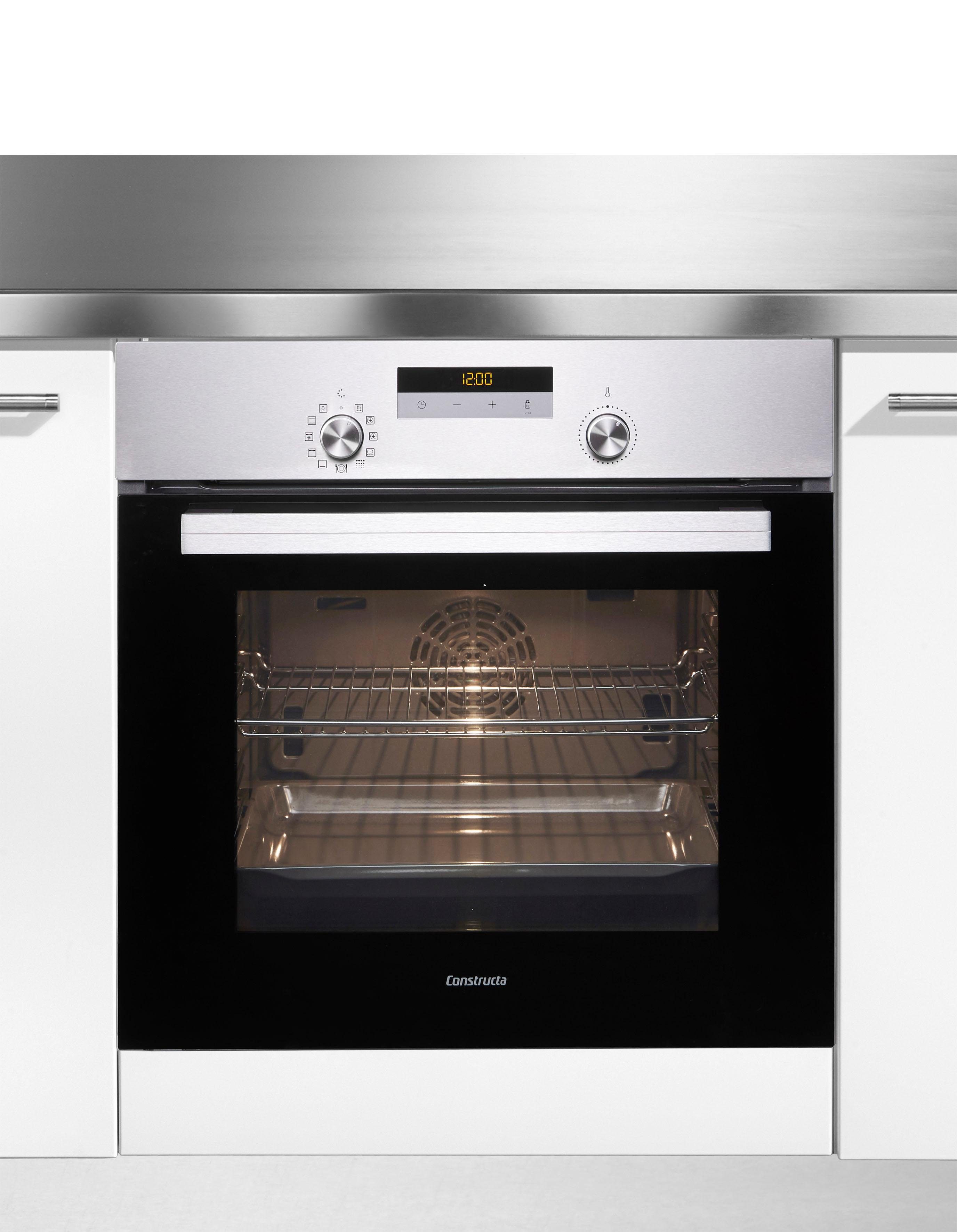 Constructa Pyrolyse Backofen CF2M77050, mit Teleskopauszug nachrüstbar, Pyrolyse-Selbstreinigung