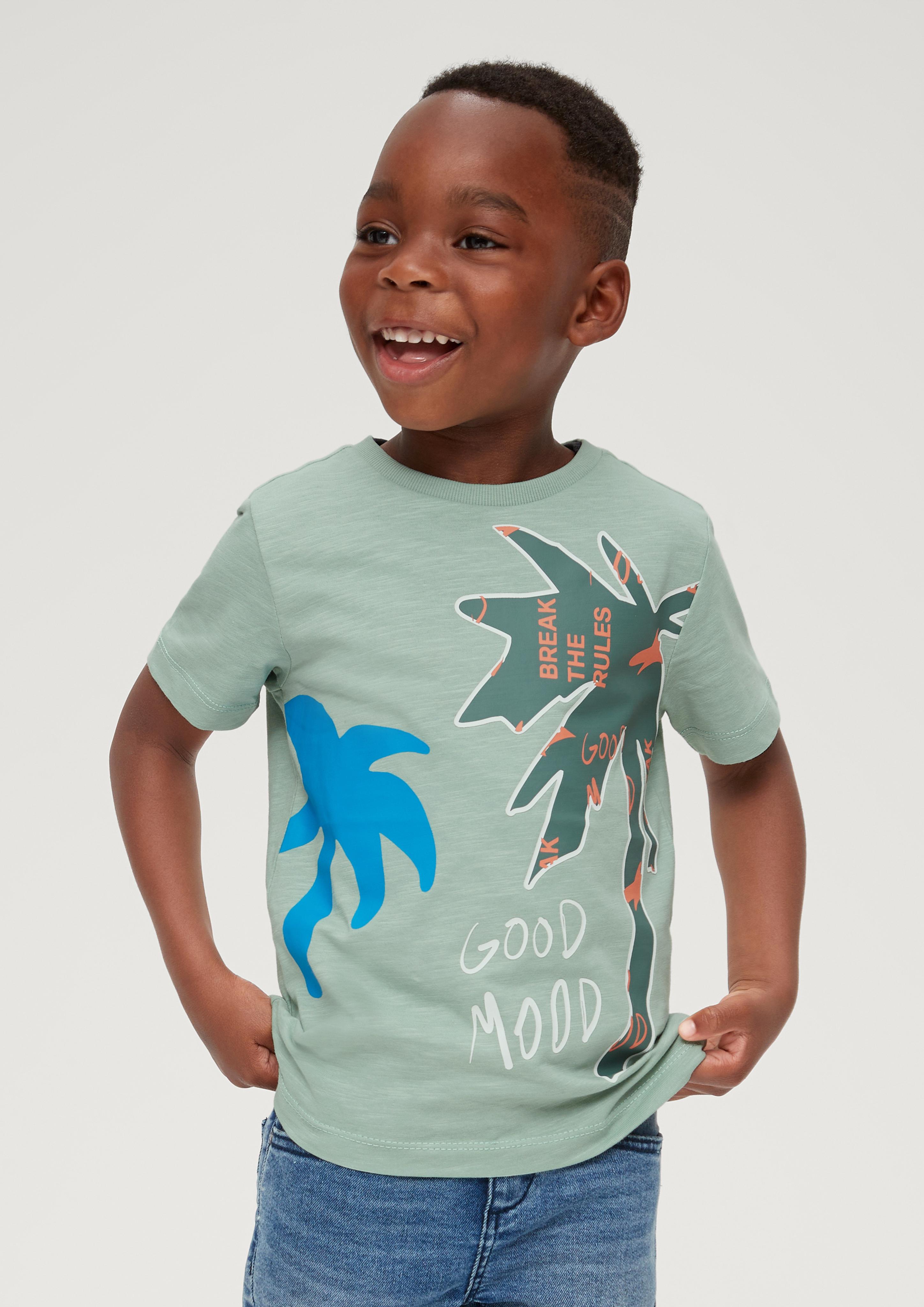 Baumwollshirt mit Print  2130690-6091