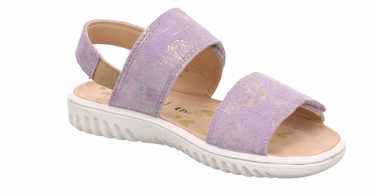 SPARKLE - LilaSandale mit Klettverschluss