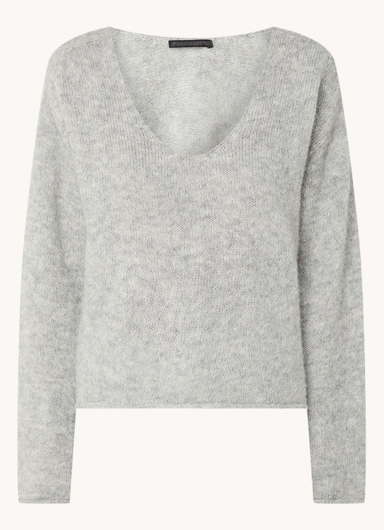 Pull DRYKORN Somaija en maille fine mélangée de laine d'alpaga à col en V