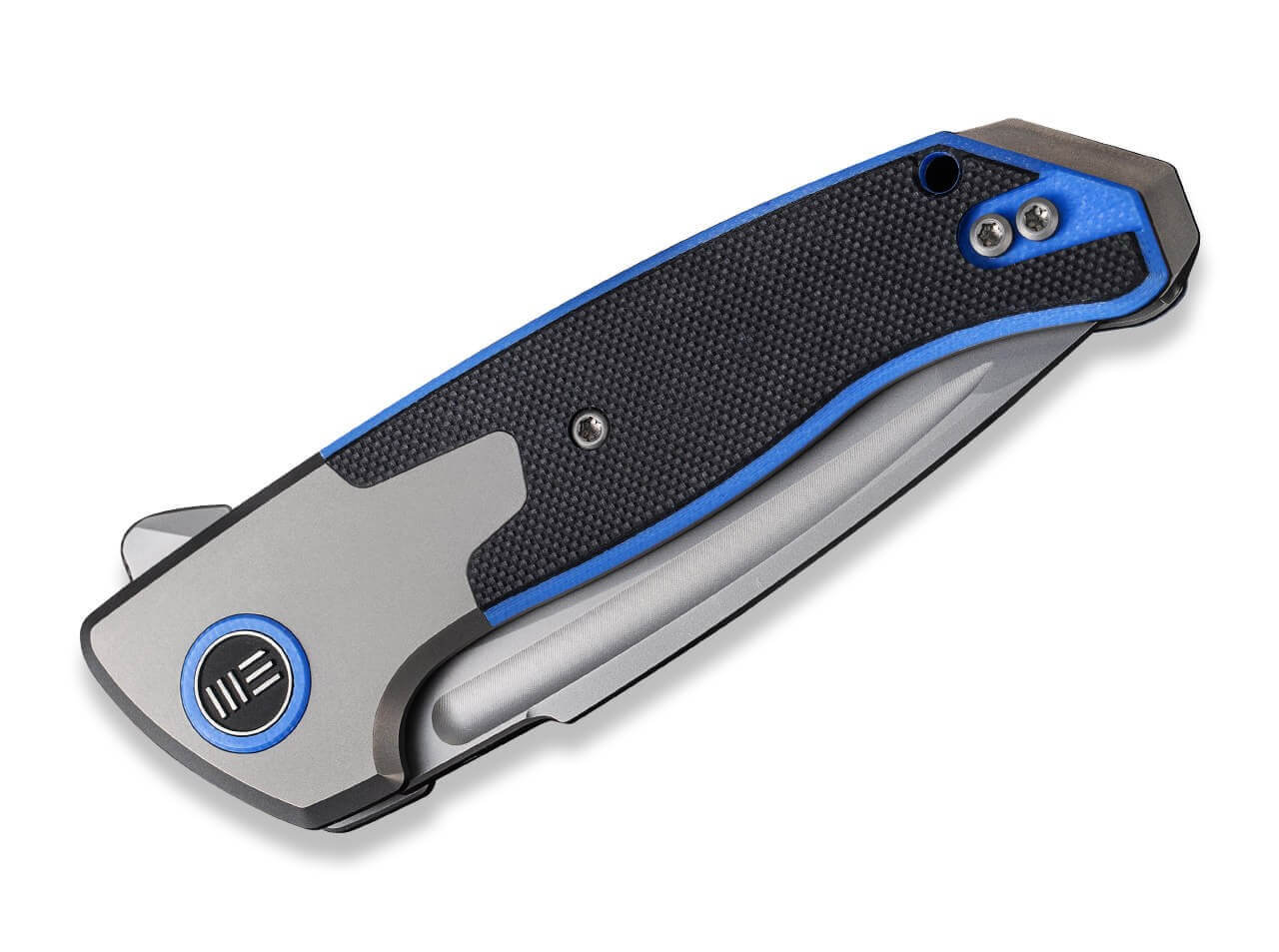 Press Check Titanium G10 Black Blue Tanto