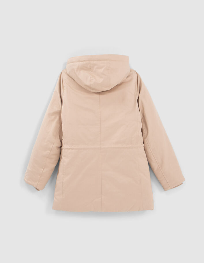 Parka beige avec parmenture amovible fille