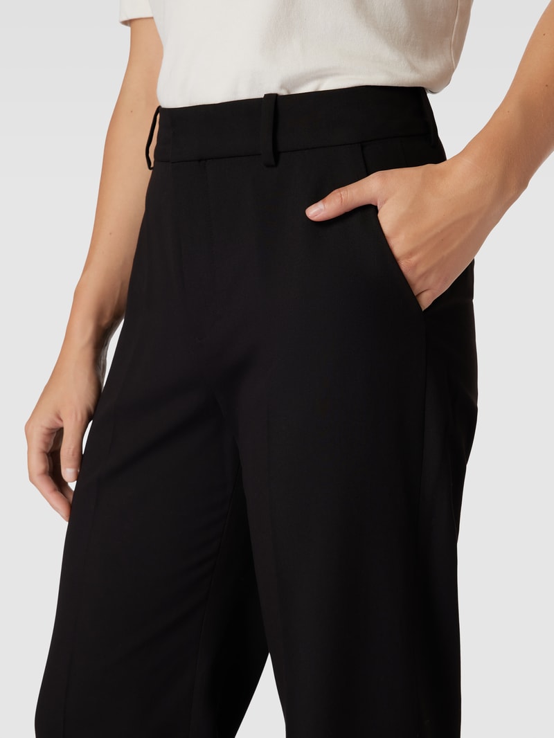 Stoffhose mit Bügelfalten Modell 'GRETA' in schwarz