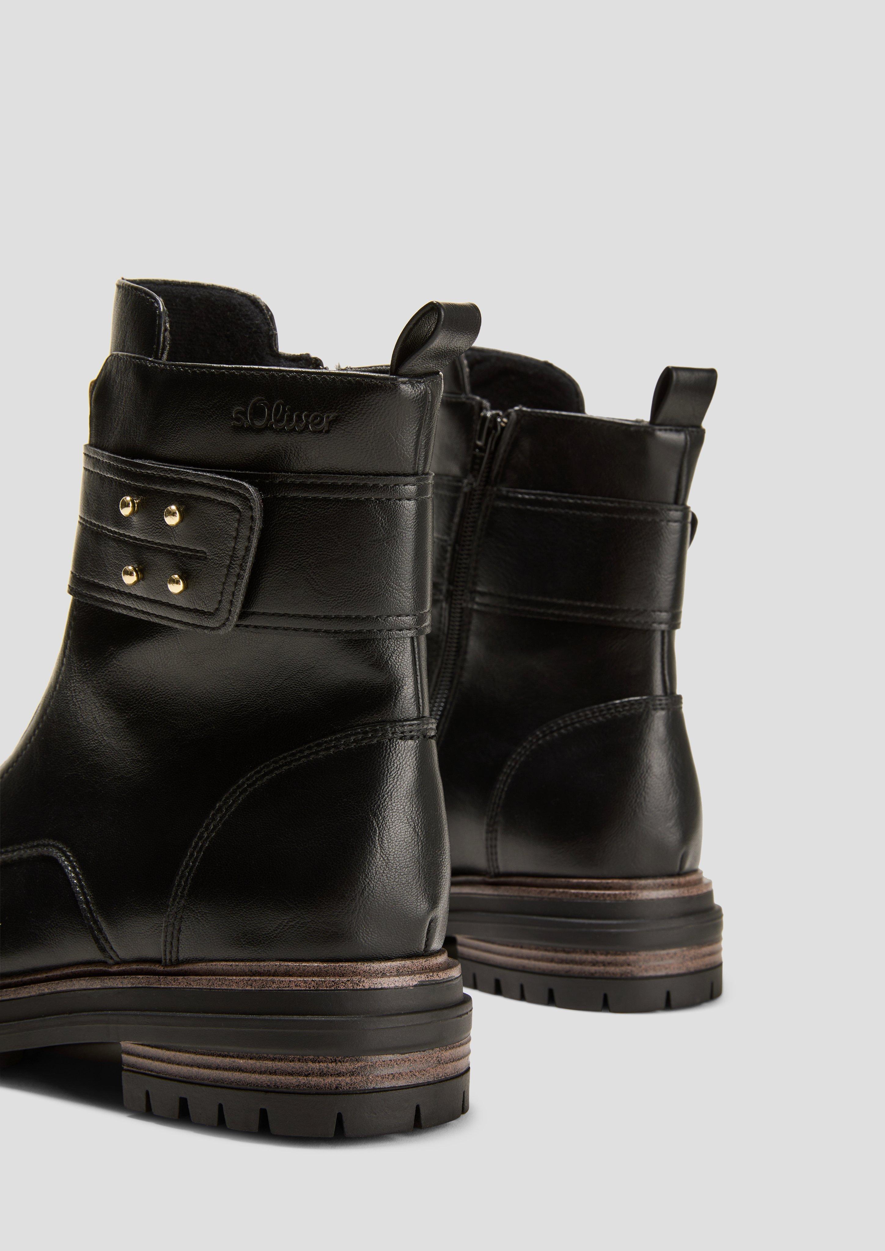 Reißverschluss-Stiefel mit runden Nieten  6008324-001