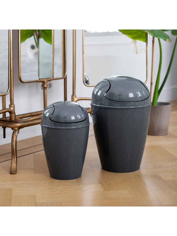 koziol DEL M - Schwingdeckeleimer 12l in recycled ash grey günstig kaufen onesize