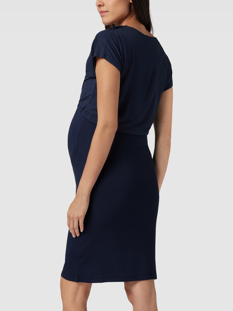 Umstands-Kleid in Layering-Optik in marineblau