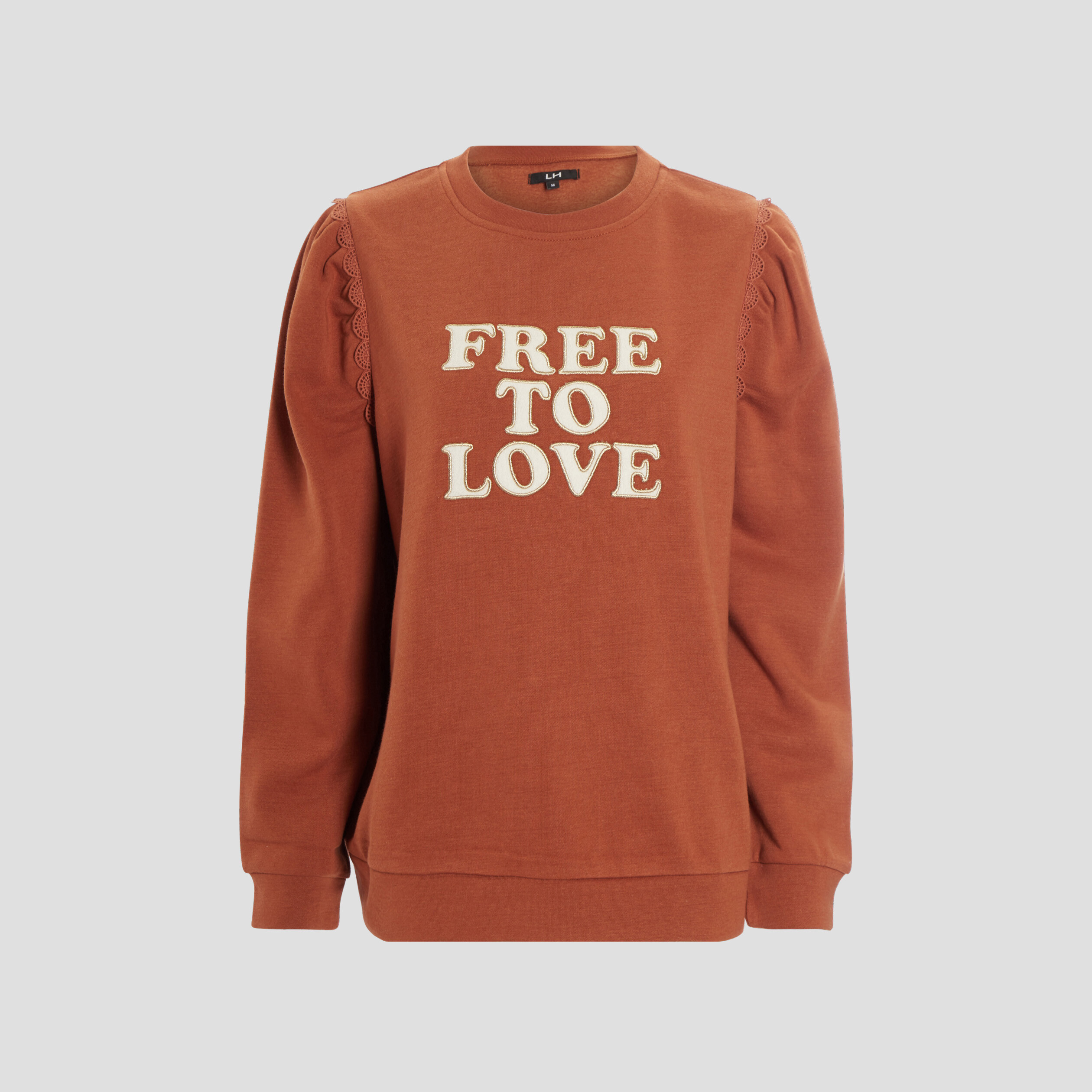 Sweat avec manches gigots marron clair femme | La Halle
