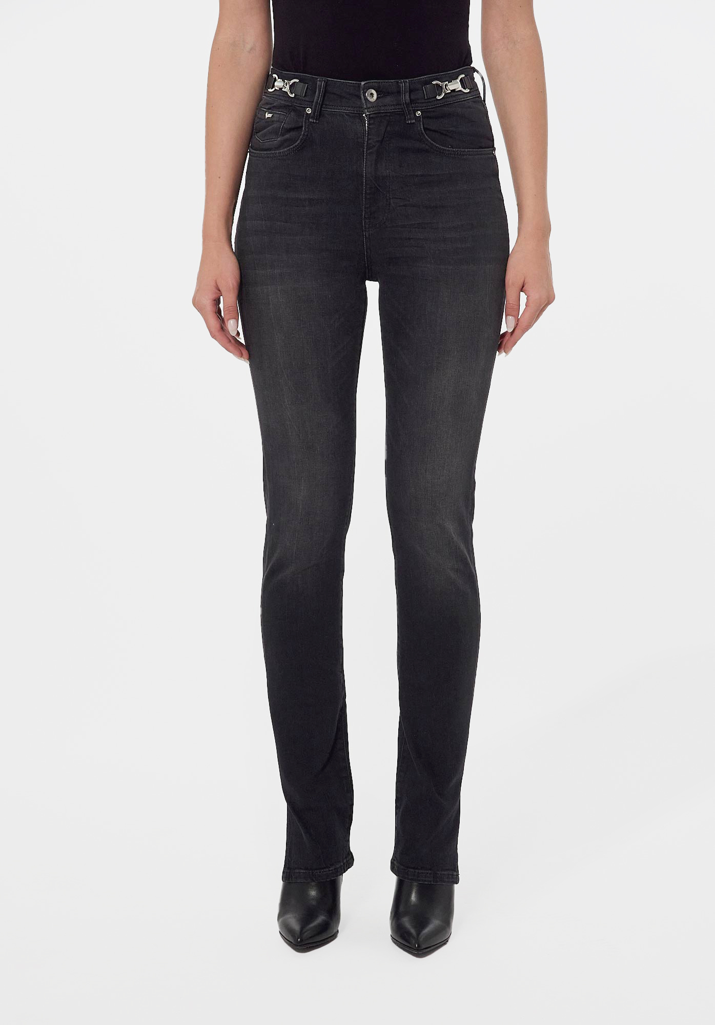 VERON  Jean demi-slim noir Femme