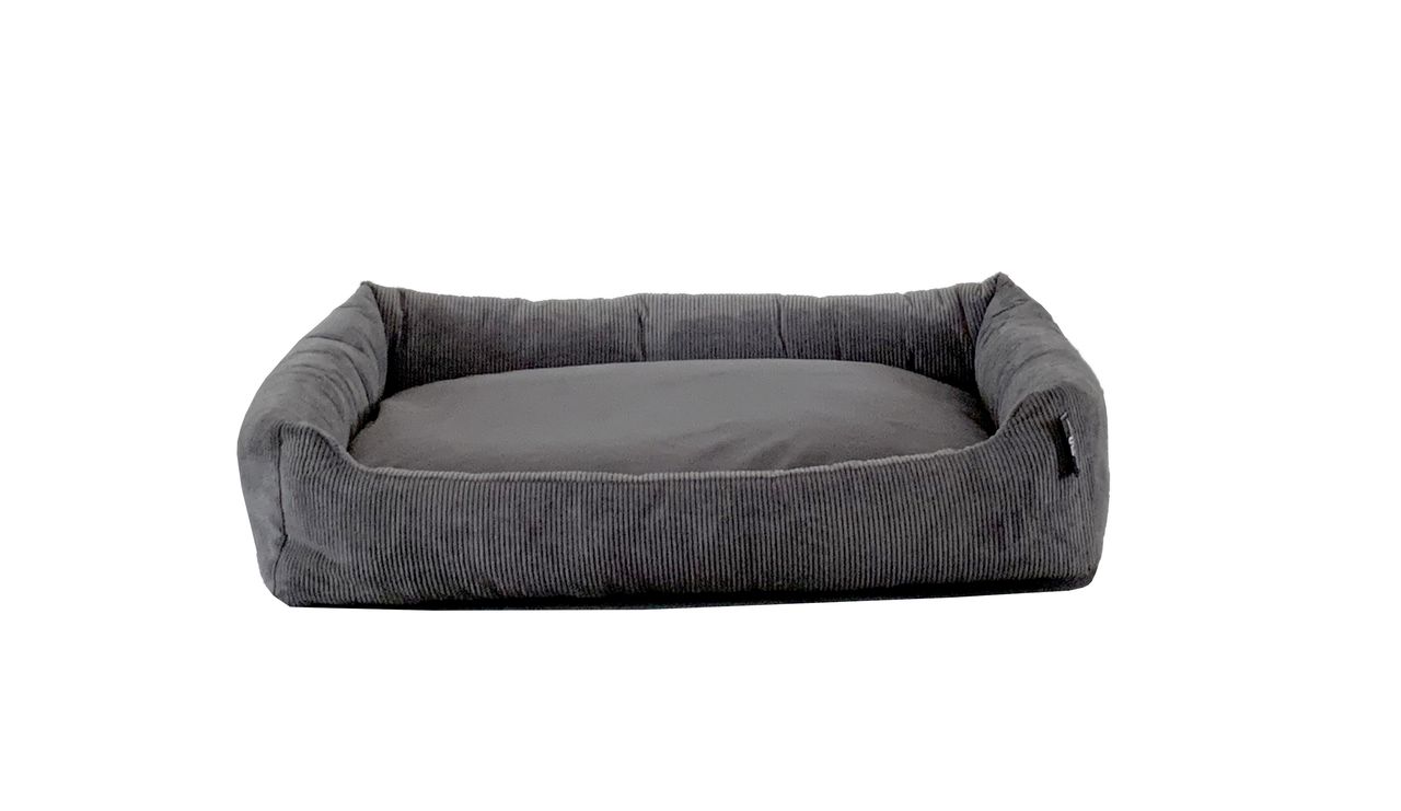 Rohrschneider Tierbett Cordstoff fein anthrazit