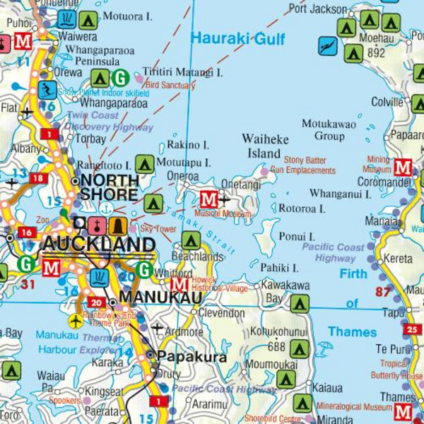 Neuseeland 1 : 700 000 mit Stadtplan Wellington - Stadtplan