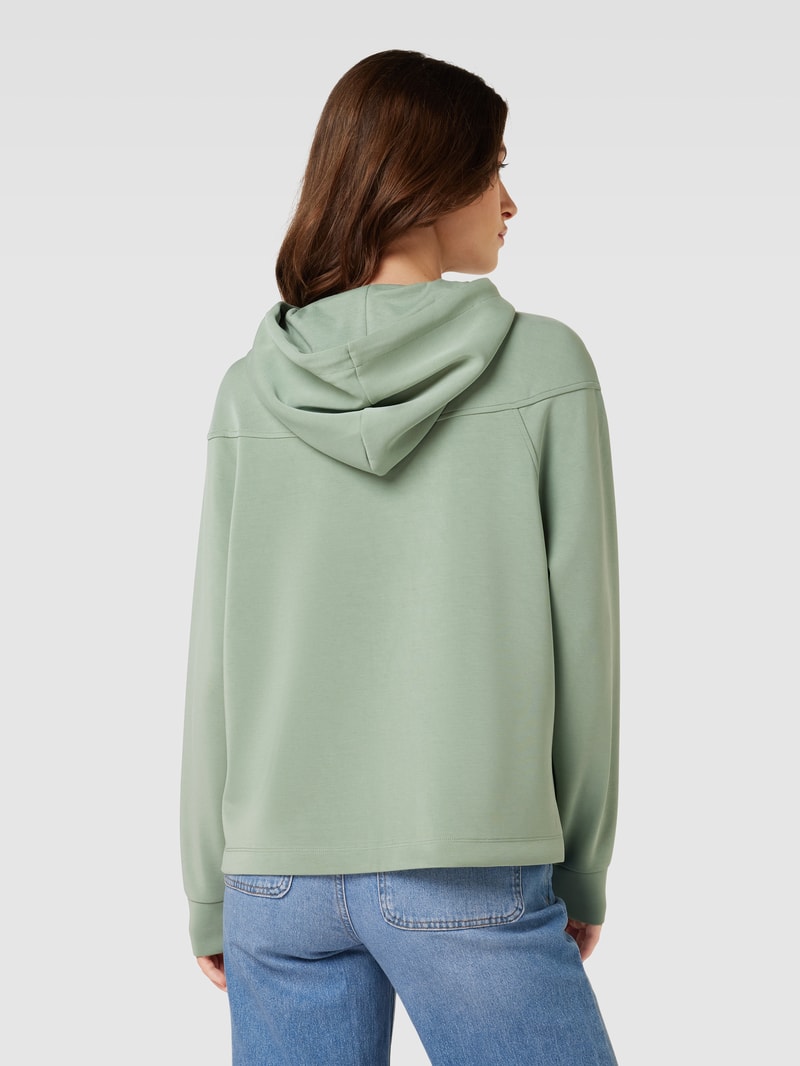 Hoodie mit Tunnelzug Modell 'Peach' in hellgrün