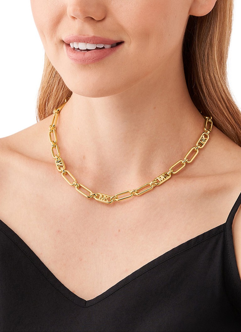 Collana a catena Michael Kors Premium placcata oro MKJ828400710