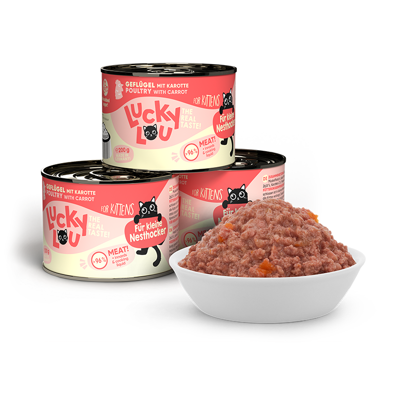 Lucky Lou Nassfutter Lucky Lou Kitten Geflügel 6x200g