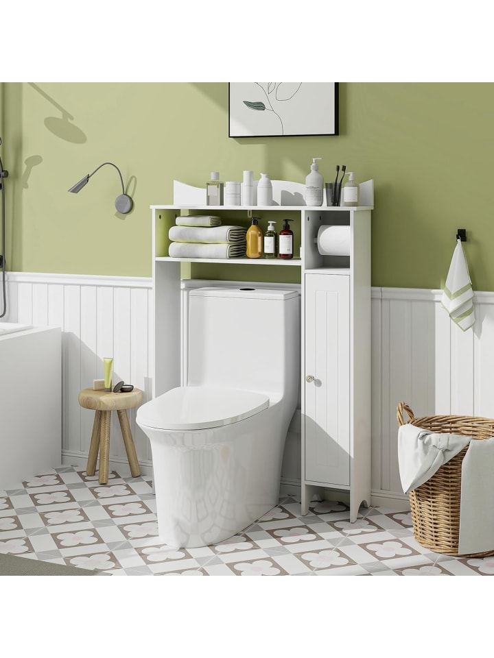 COSTWAY Toilettenschrank 110cm in Weiß günstig kaufen onesize