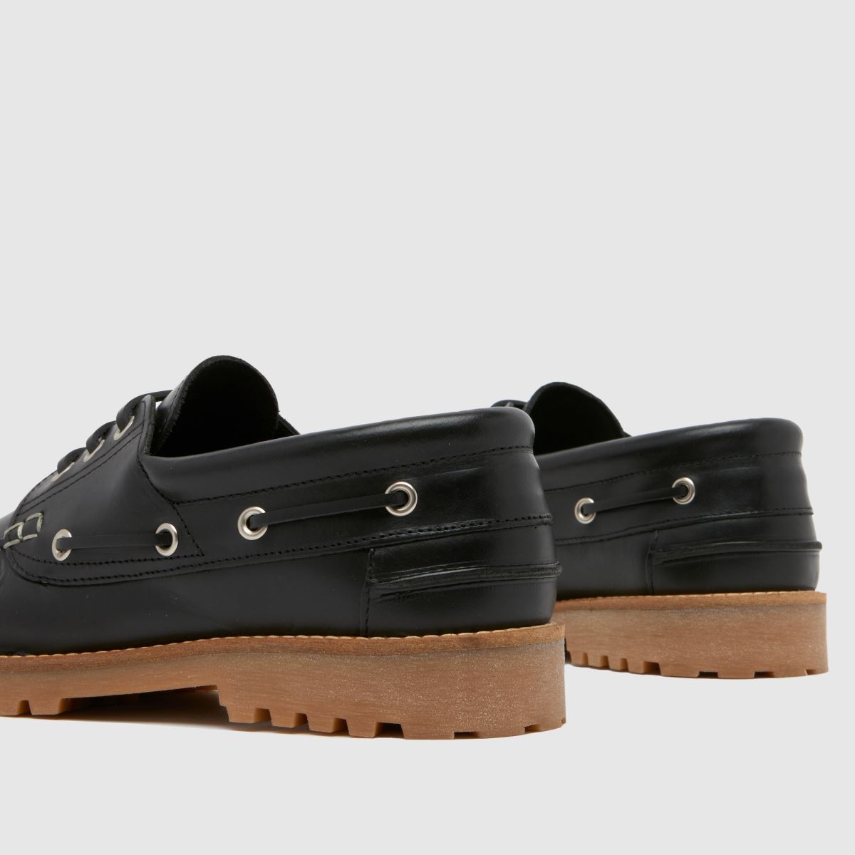 Schuh Princeton – Svarta båtskor i läder
