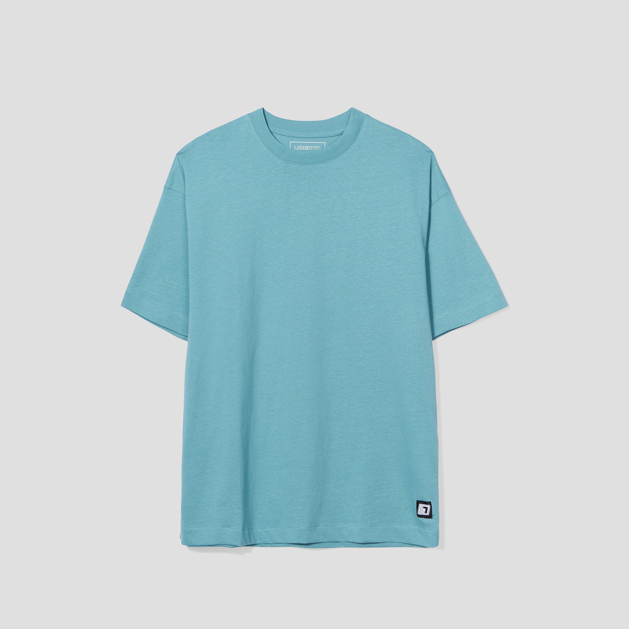 T-shirt oversize manches courtes Liberto bleu turquoise homme | La Halle