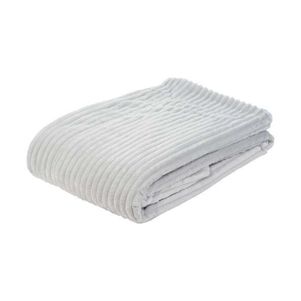 Wohndecke in Cord-Optik, silber