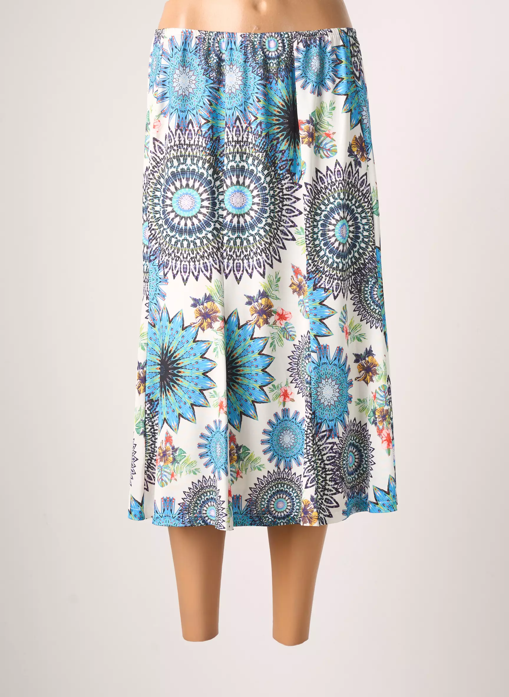 Jumfil Jupes Mi Longues Femme couleur bleu