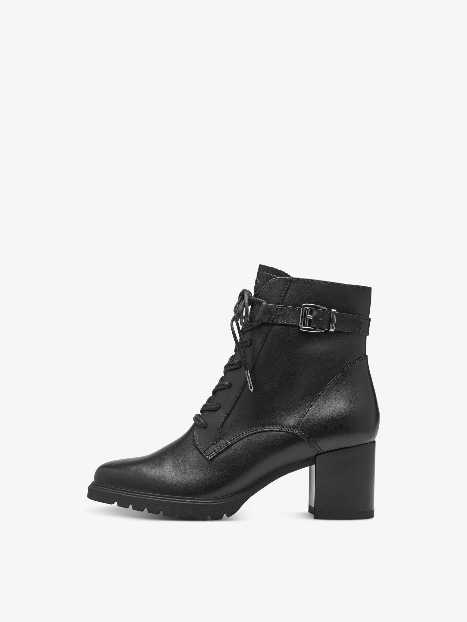 Bottine en cuir - noir