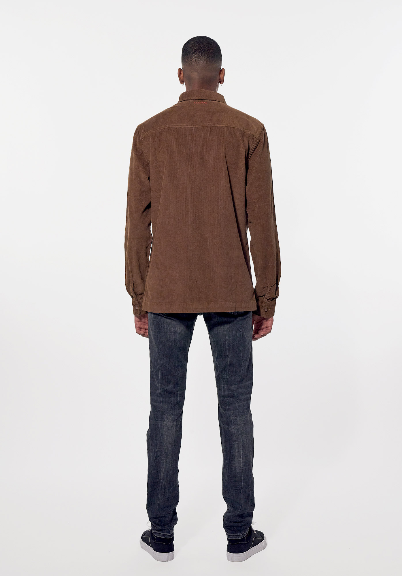PLUTO  Chemise marron régular Homme en 100% coton
