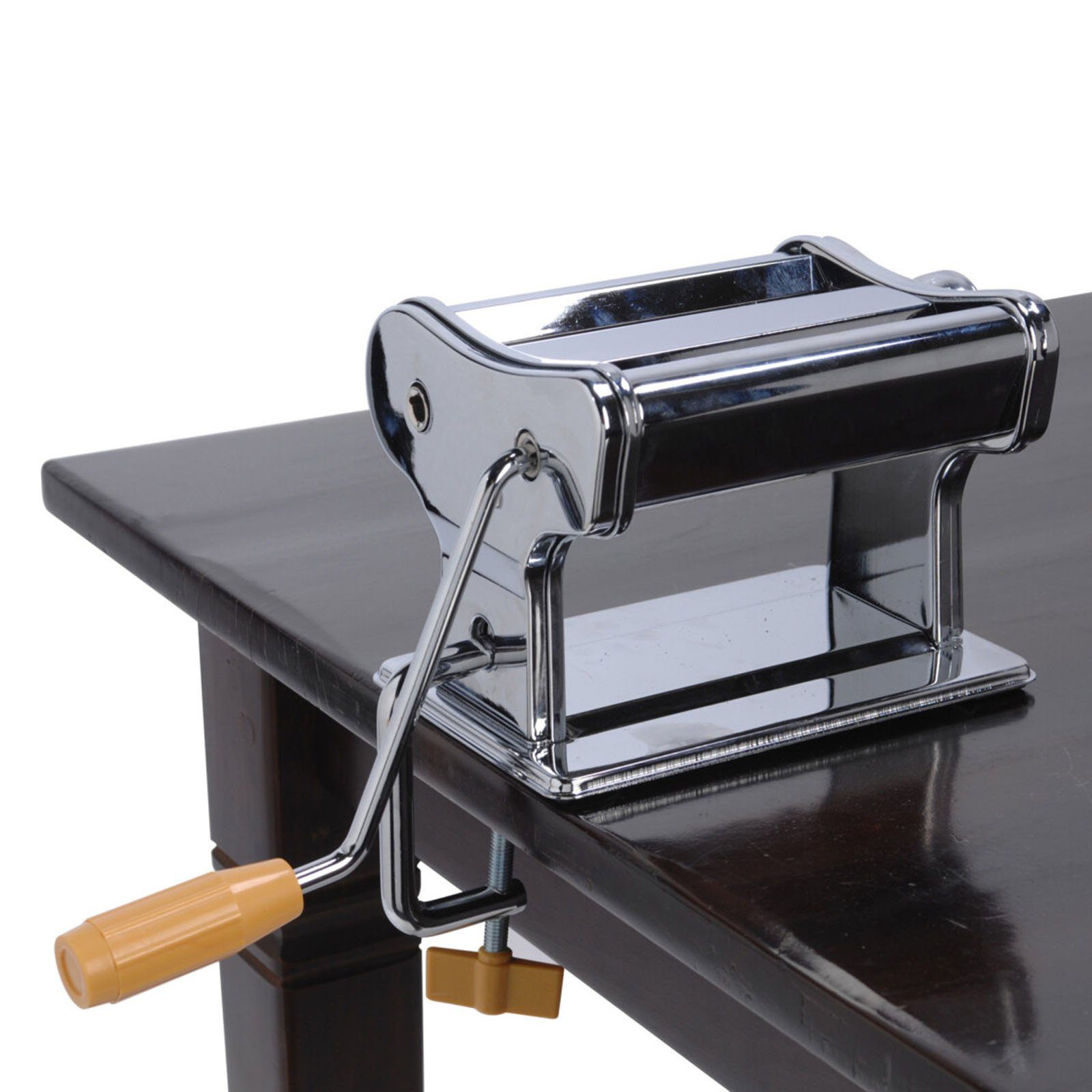 HAC24 Nudelmaschine Nudelwalze Pastamaker Pastamaschine Nudel Pasta Maschine Maker, Edelstahl mit Tischklammer und Handkurbel