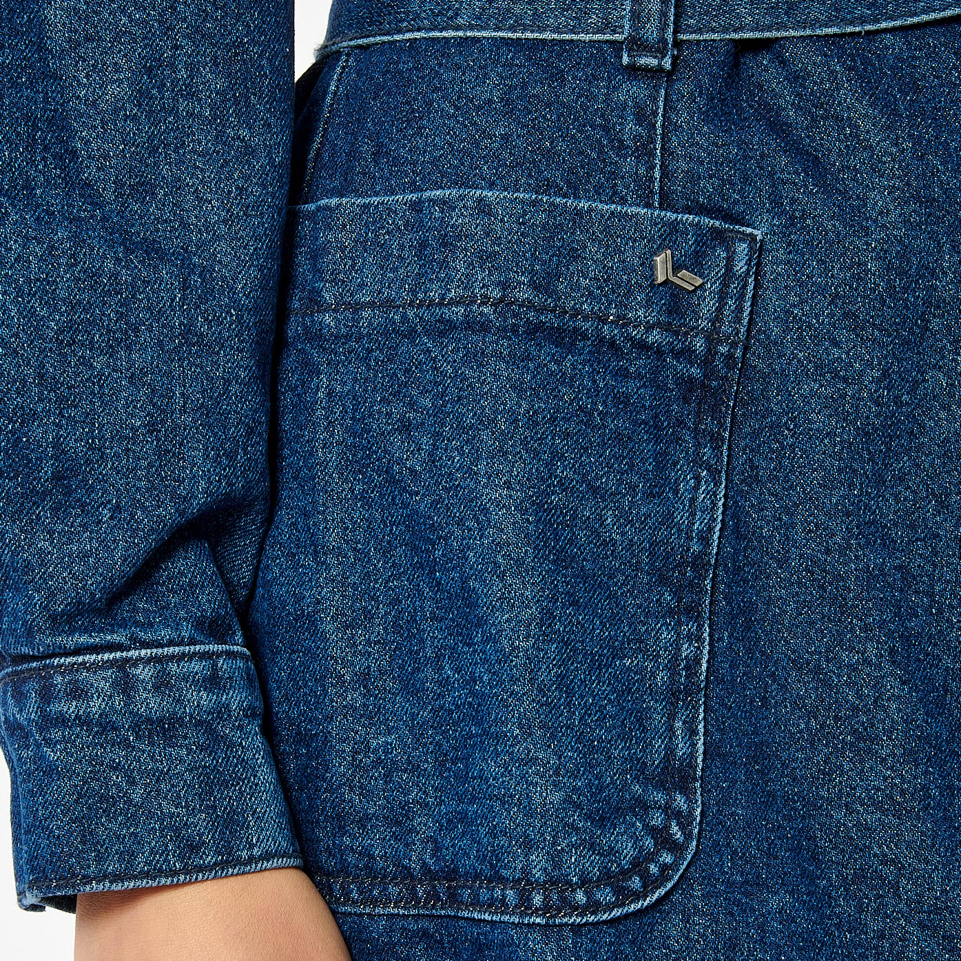 DUNA   Robe portefeuille en jean bleu femme