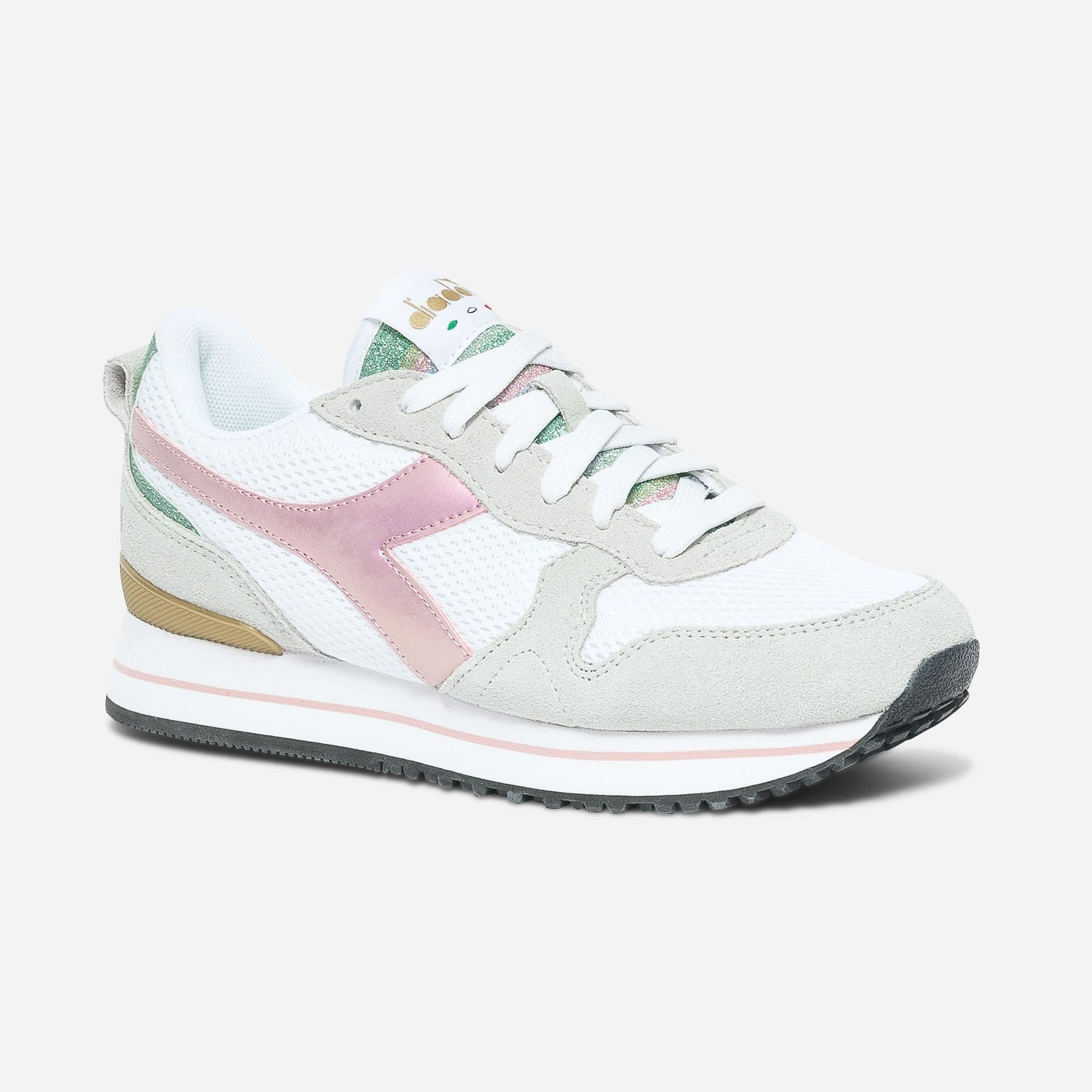 Tennis femme DIADORA beige et rose