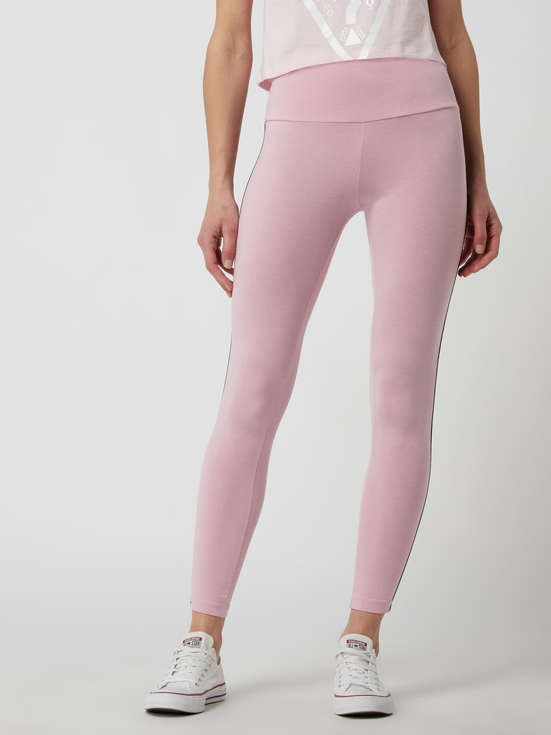 Leggings mit Logo-Streifen in rosa