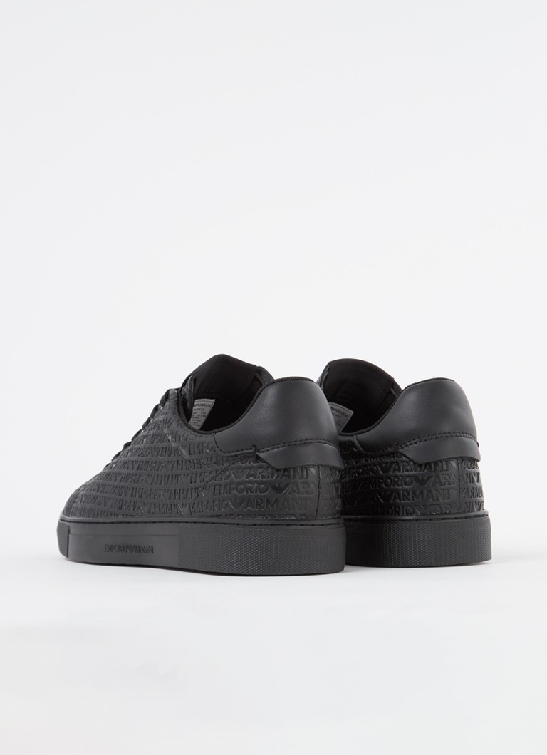 Teniși din piele Emporio Armani cu logo imprimat