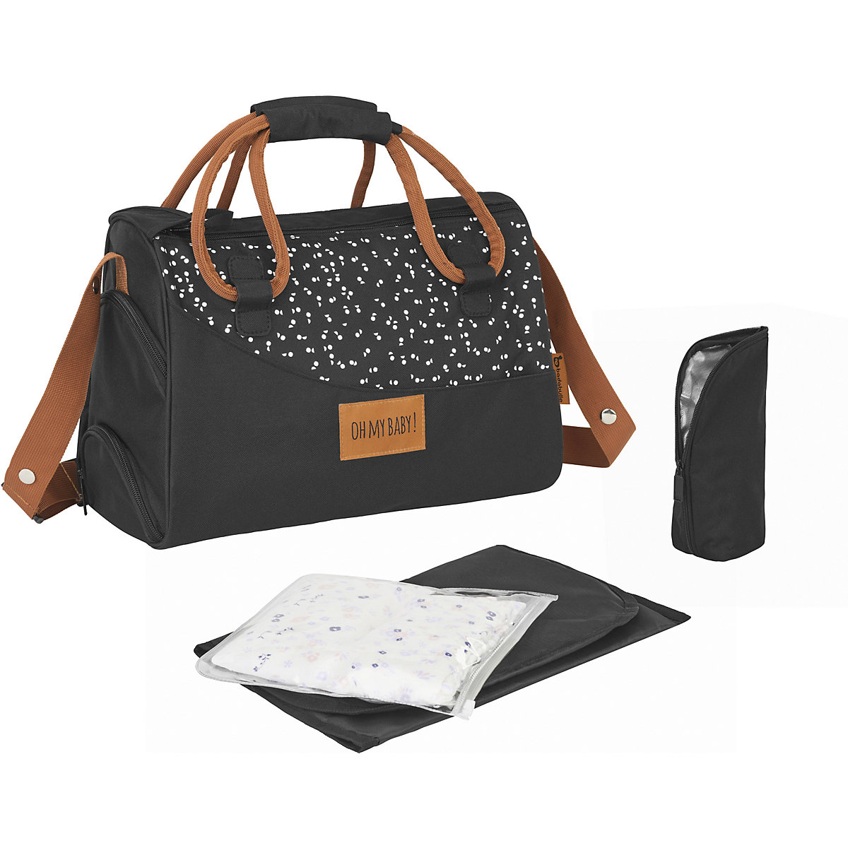 Wickeltasche Pocketstyle, schwarz