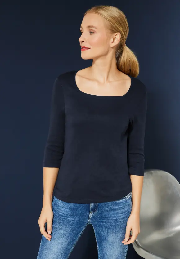 Street One Shirt mit Karrée Ausschnitt