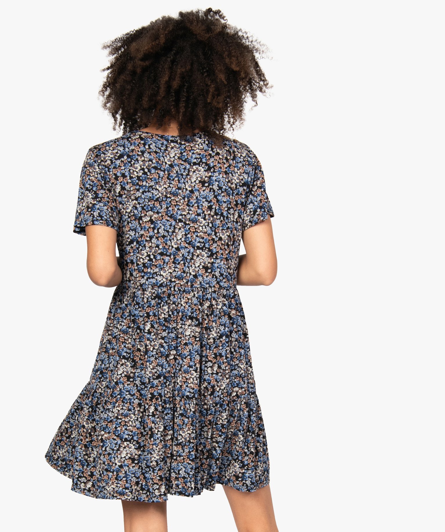 Robe de grossesse et allaitement ample à motif fleuri imprime | GEMO
