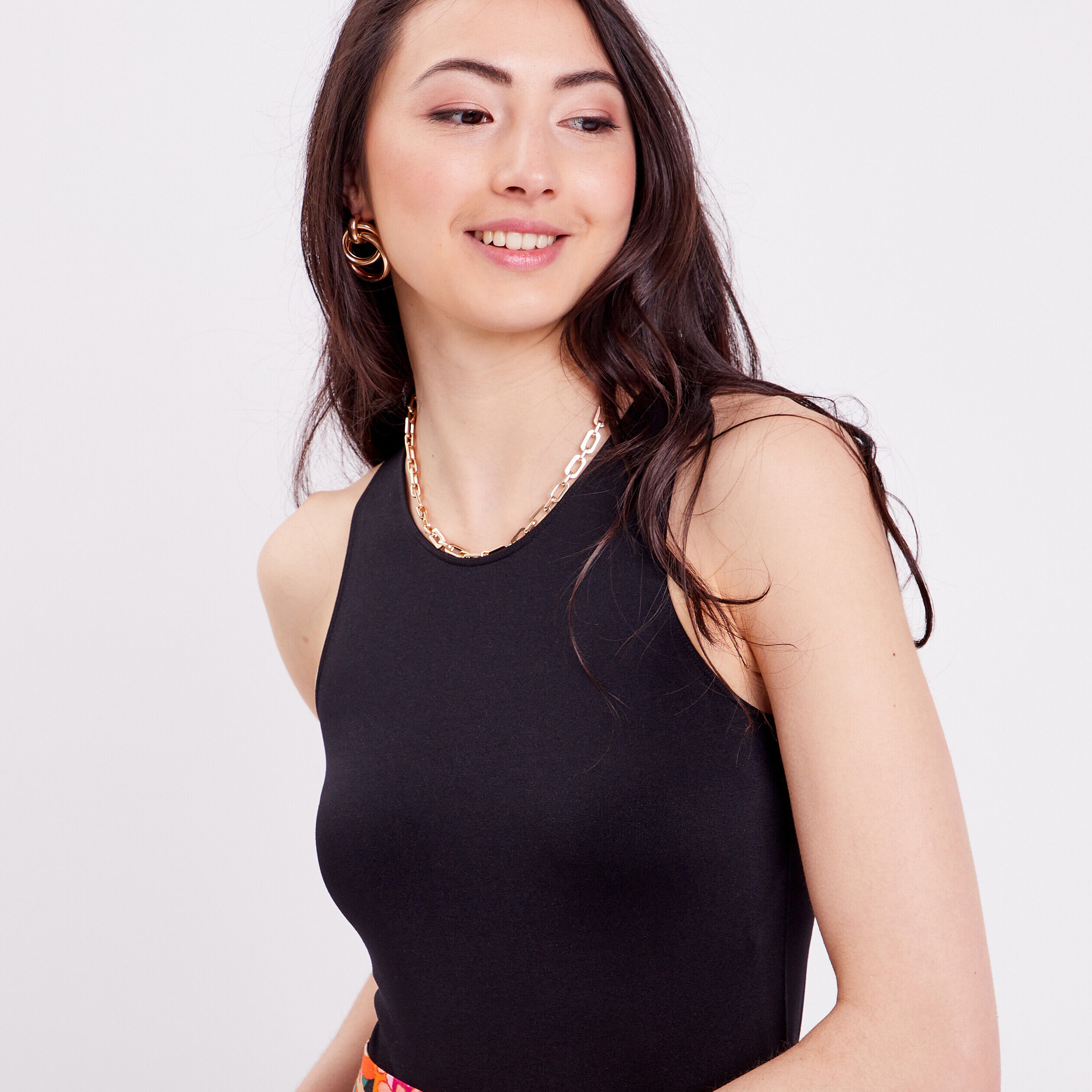 Body ajusté sans manches noir femme | Cache Cache
