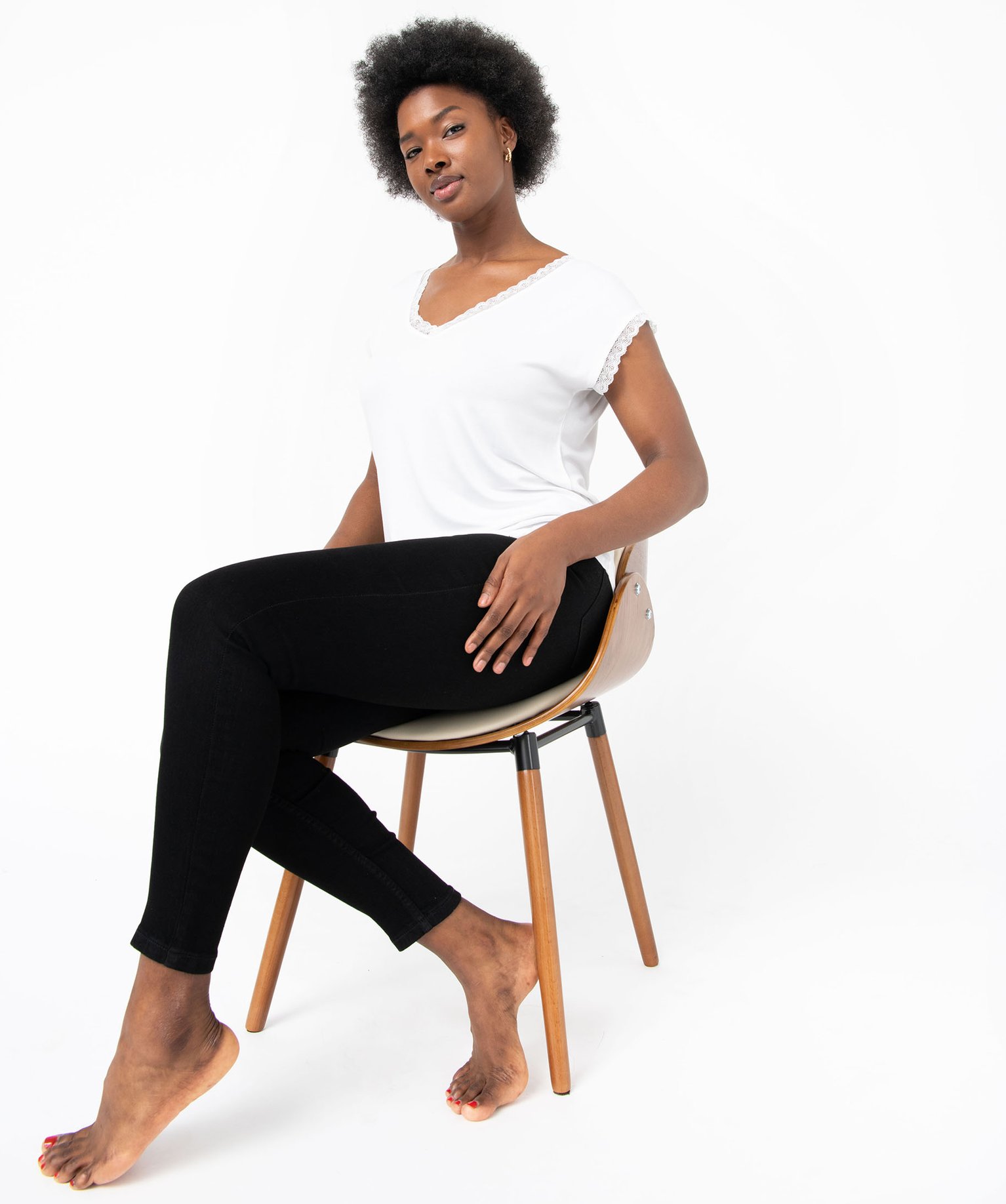 Jean femme coupe Skinny taille normale noir | GEMO